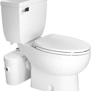 A macerator toilet like those installed in Unit2Rent's transportable cabins